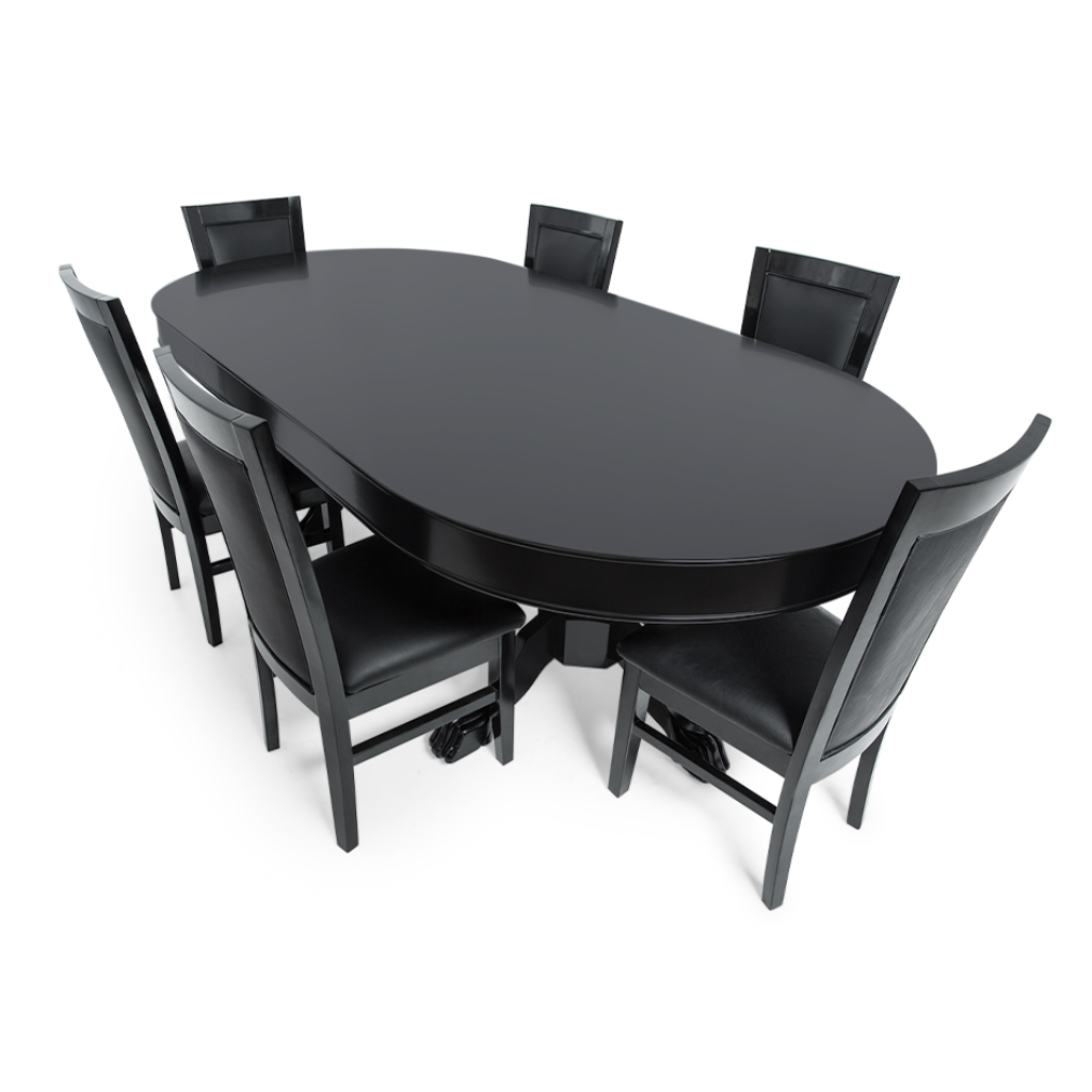 3-Leaf Oval Dining Top - Onyx - BBO